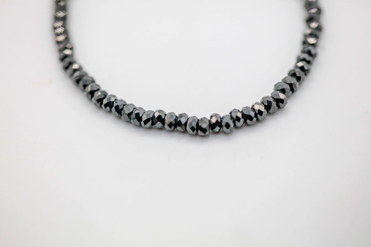 Black Diamond Beaded Bracelet in 14K Gold – view 3