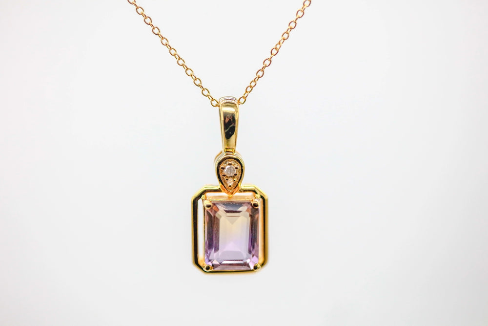 Ametrine Frame Pendant in Gold Vermeil by Made Design Jewelry