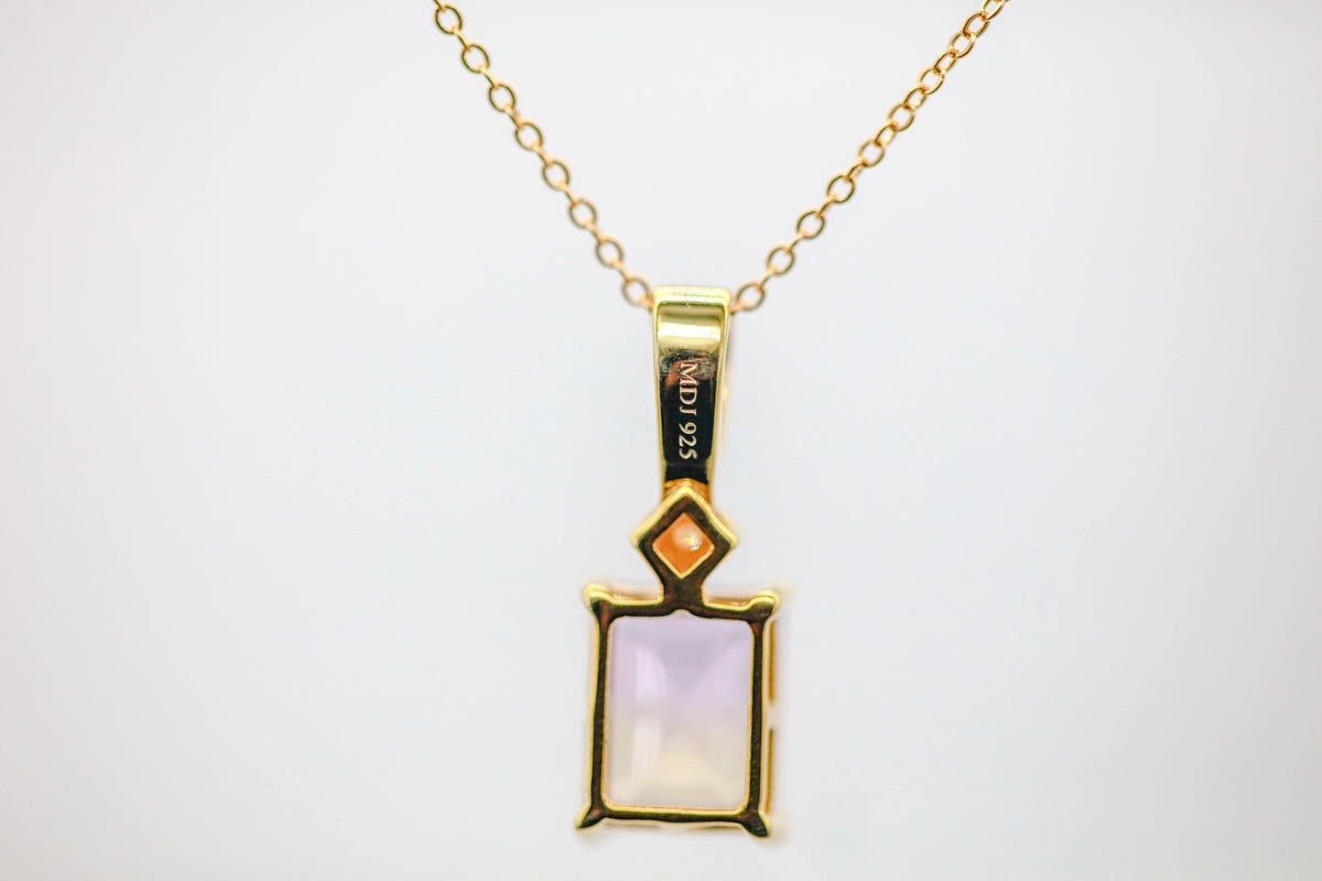 Ametrine Diamond Pendant in Gold Vermeil – view 4