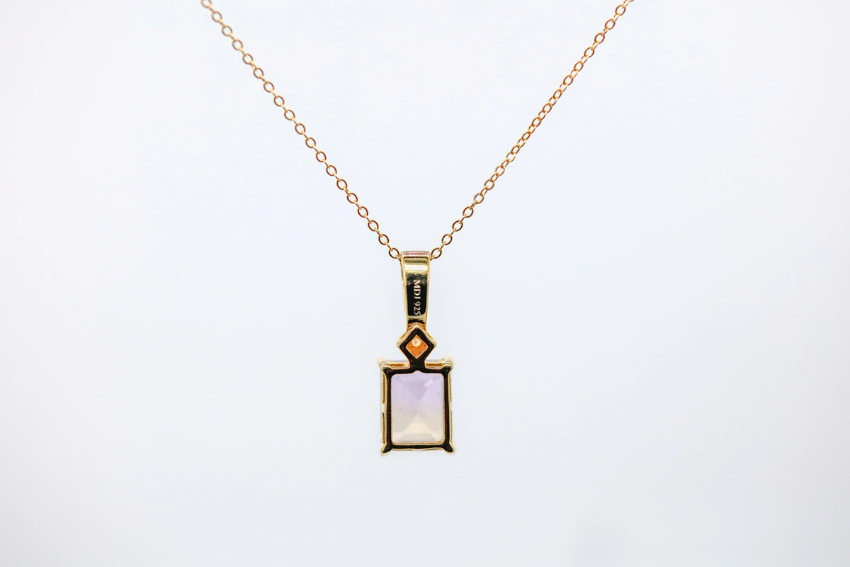 Ametrine Diamond Pendant in Gold Vermeil – view 3