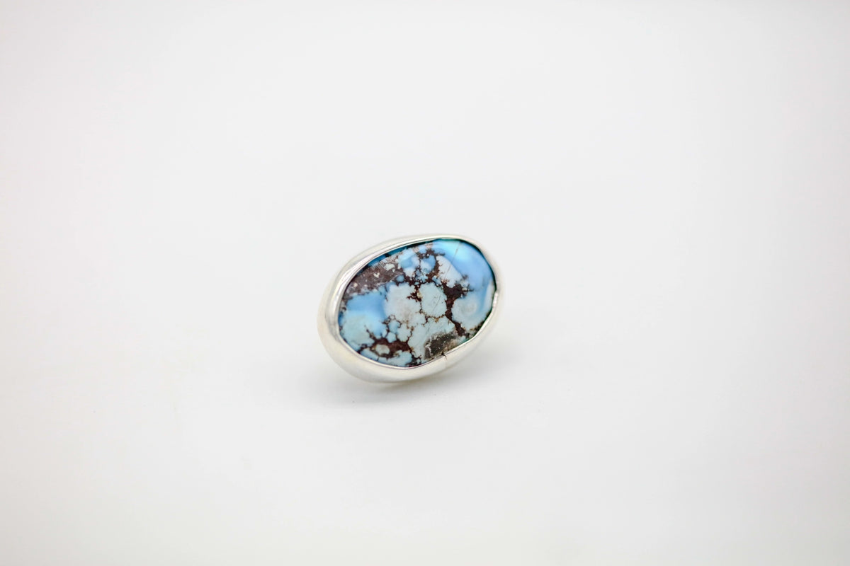 Golden Hills Turquoise Oval One of One Hat Pin by Made Design Jewelry