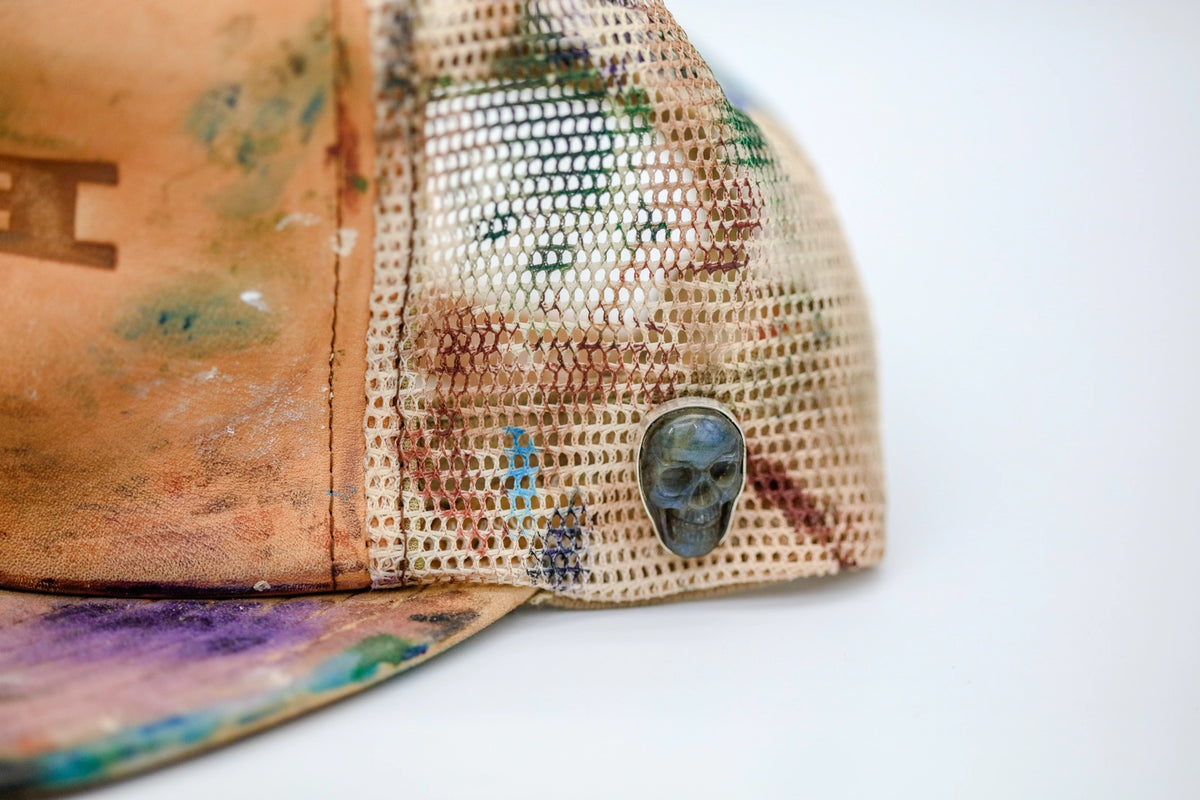 Labradorite Skull One of One Hat Pin – view 7