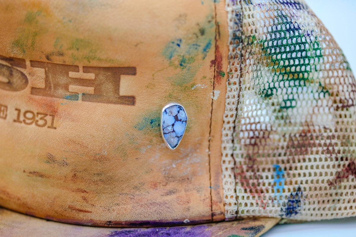 Golden Hills Turquoise Teardrop One of One Hat Pin – view 5