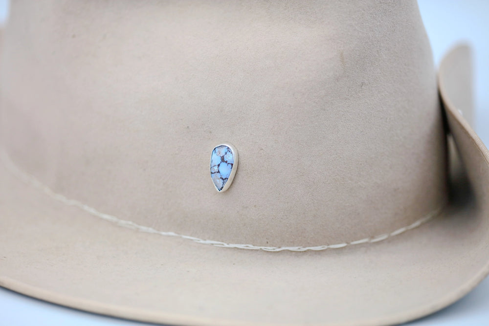 Golden Hills Turquoise Teardrop One of One Hat Pin – view 2