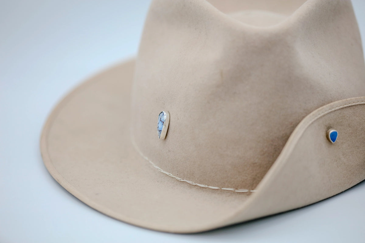 Golden Hills Turquoise Teardrop One of One Hat Pin – view 8