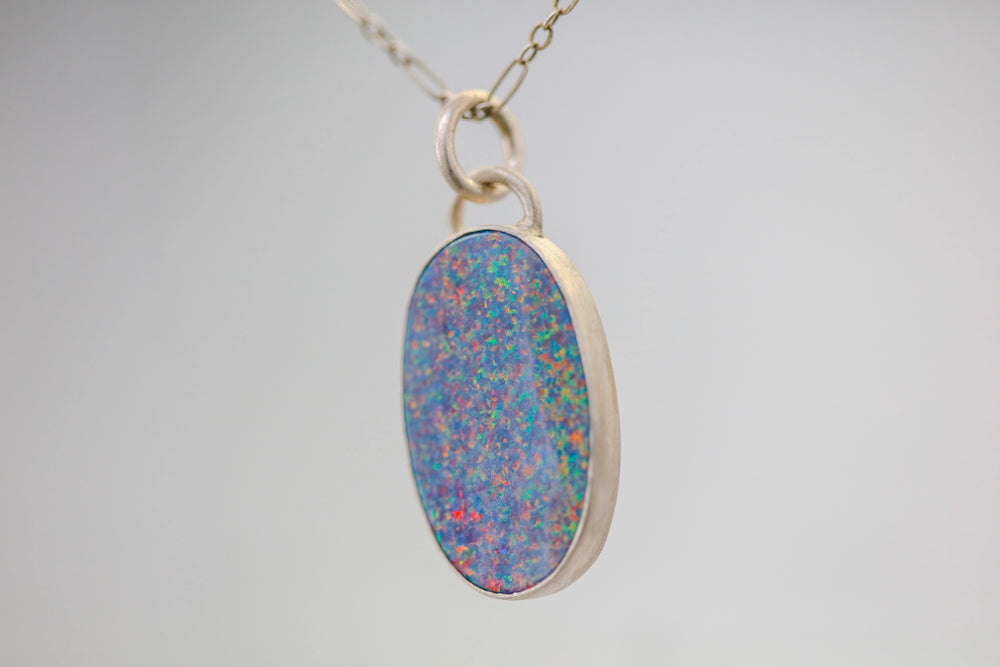 Small Australian Opal Oval One of One Pendant – view 2