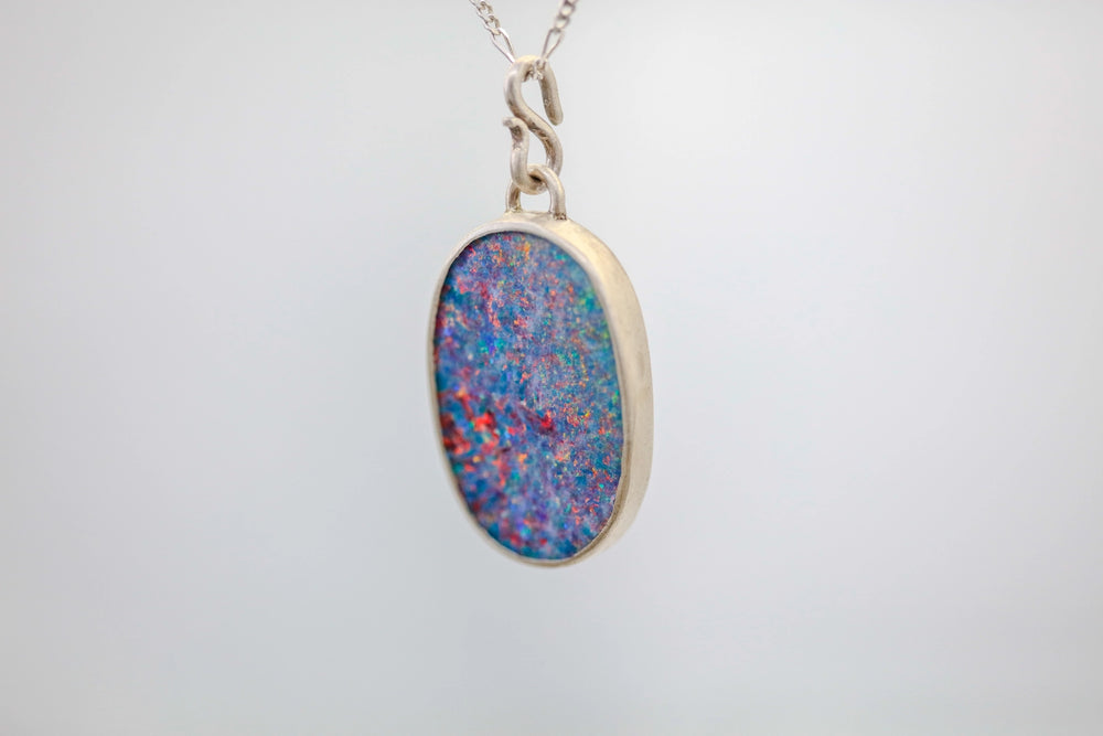 Small Australian Opal Oval One of One Pendant – view 6