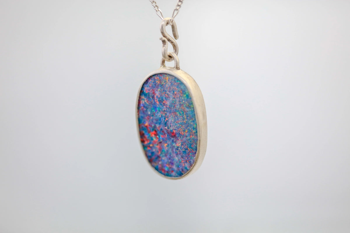Small Australian Opal Oval One of One Pendant – view 6