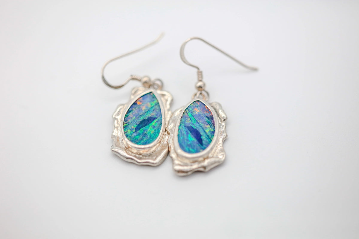 Australian Opal One of One Drop Earrings by Made Design Jewelry