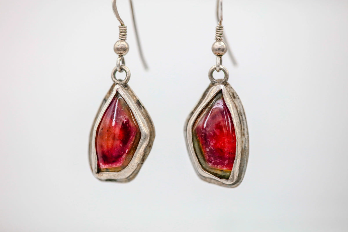 Watermelon Tourmaline One of One Drop Earrings – view 2