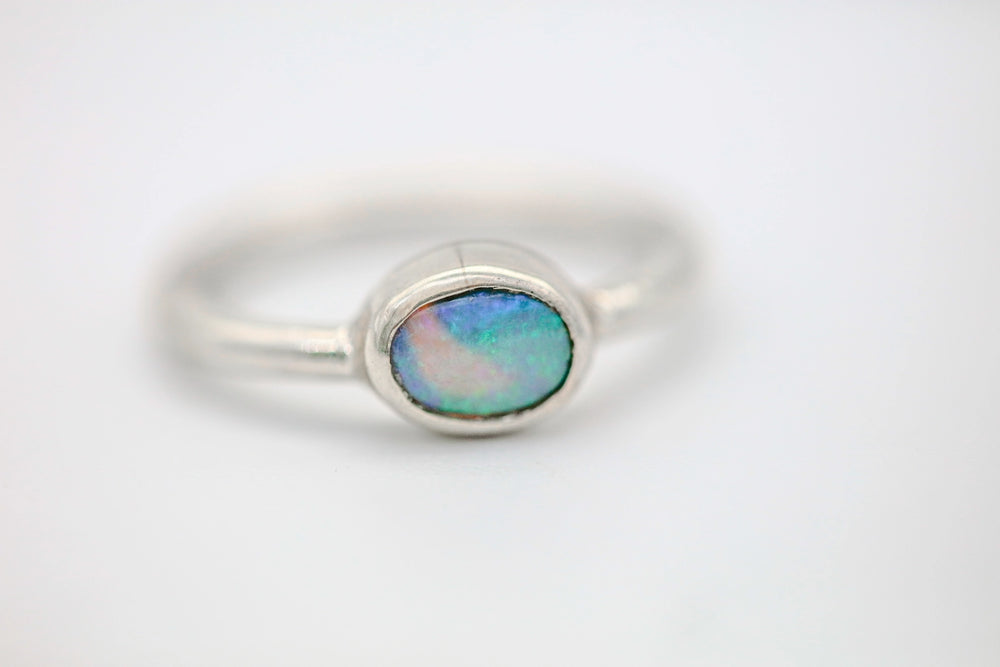 Opal Oval One of One Ring by Made Design Jewelry
