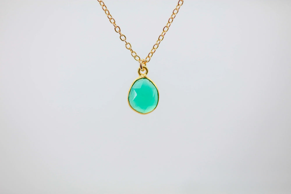 Green Onyx Teardrop Pendant – view 2