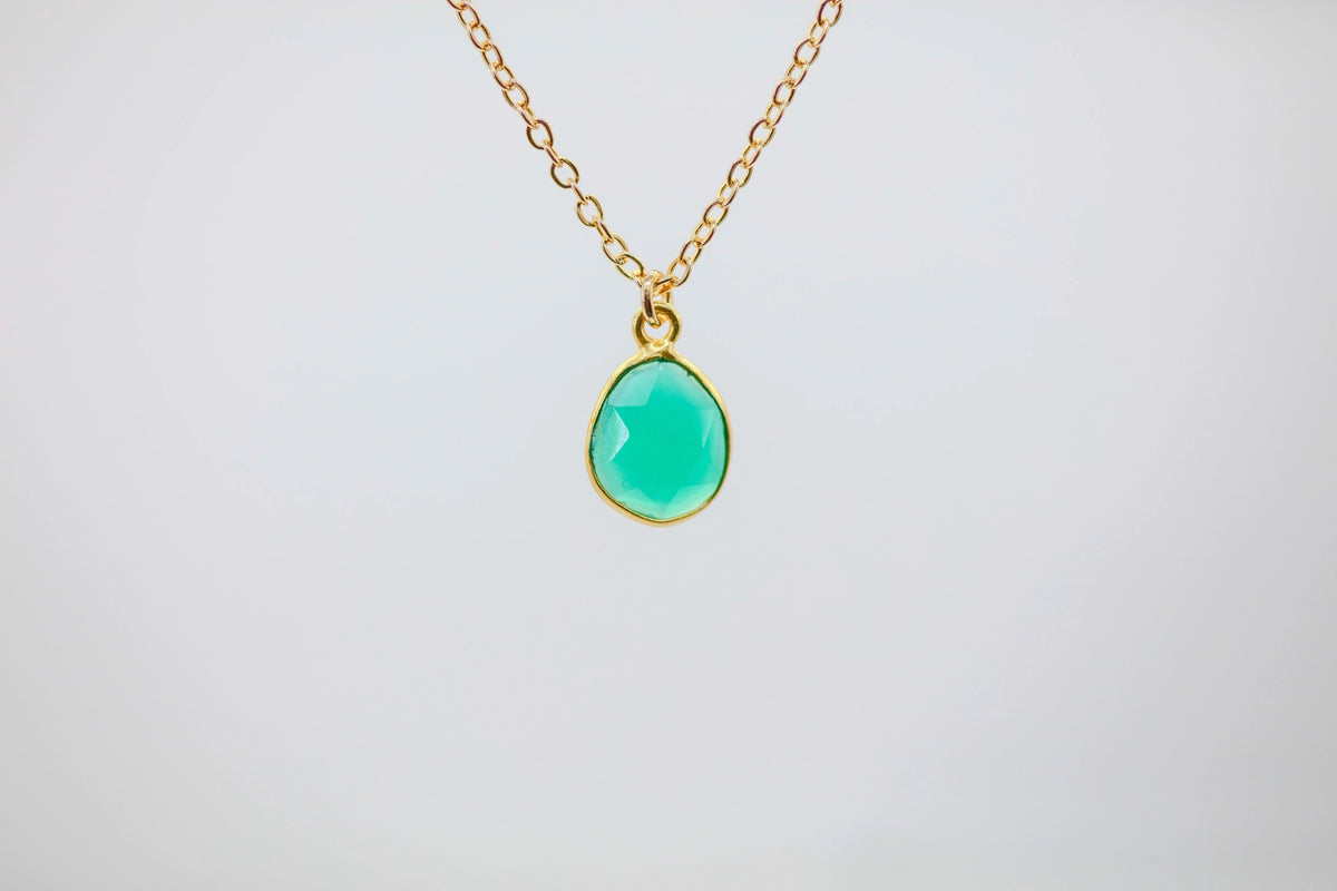 Green Onyx Teardrop Pendant – view 2
