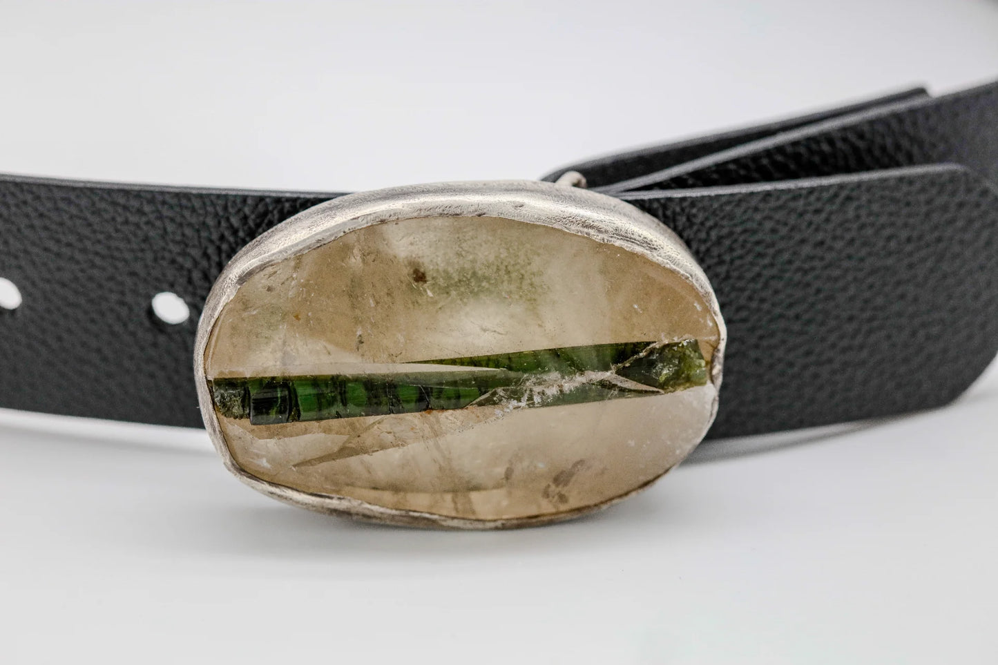 Tourmaline Quartz Belt Buckle