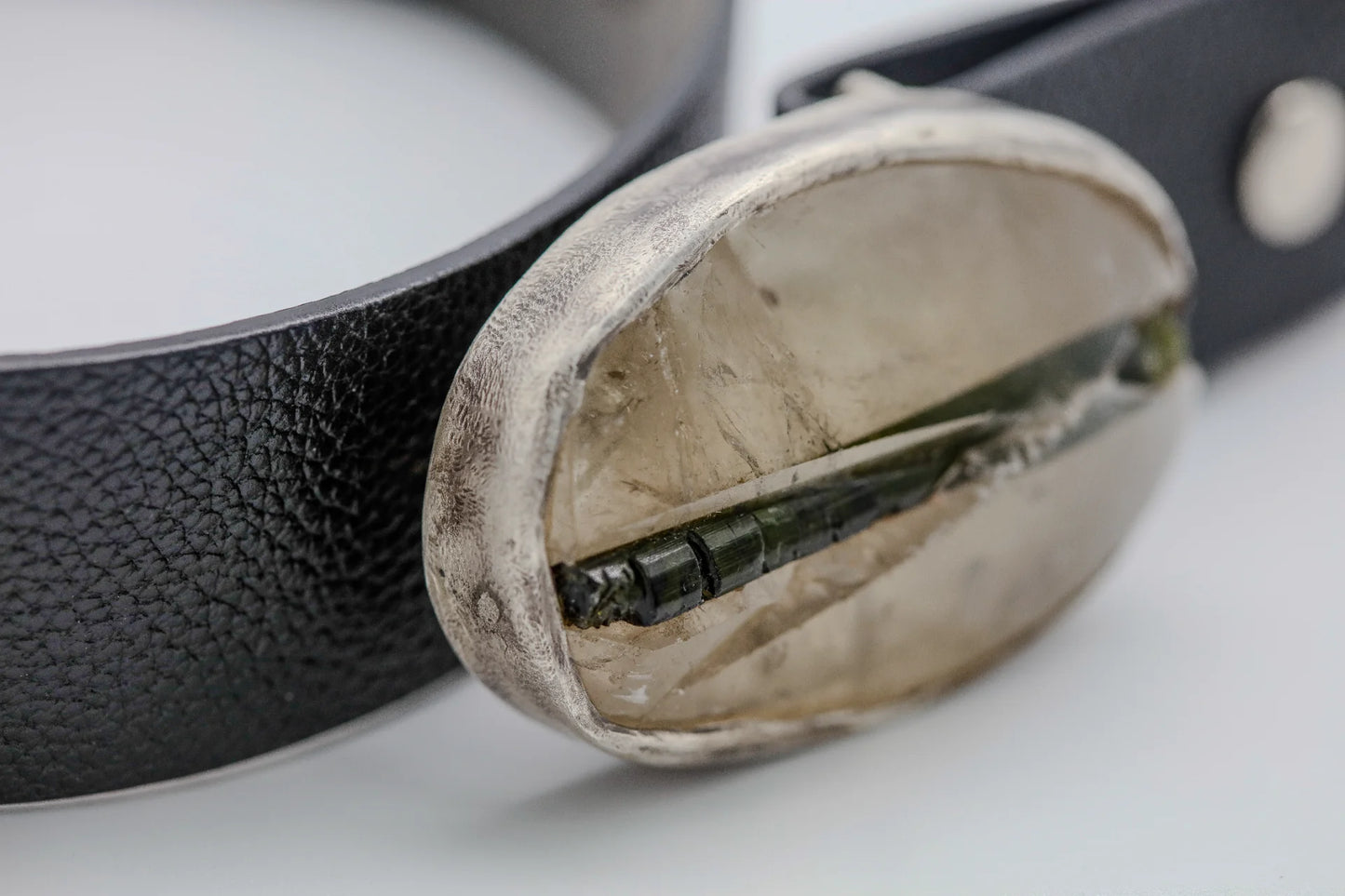 Tourmaline Quartz Belt Buckle