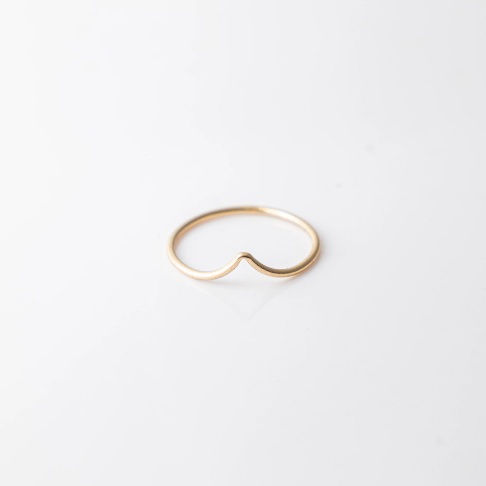 14K gold-filled chevron stacking ring