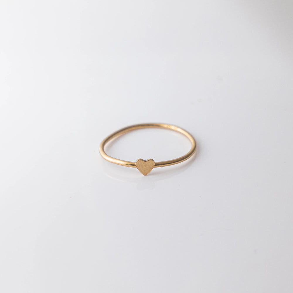 14K gold-filled heart stacking ring