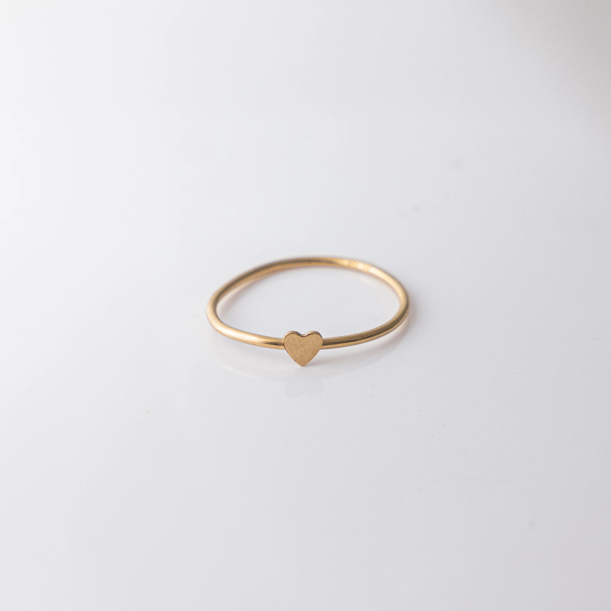 14K gold-filled heart stacking ring