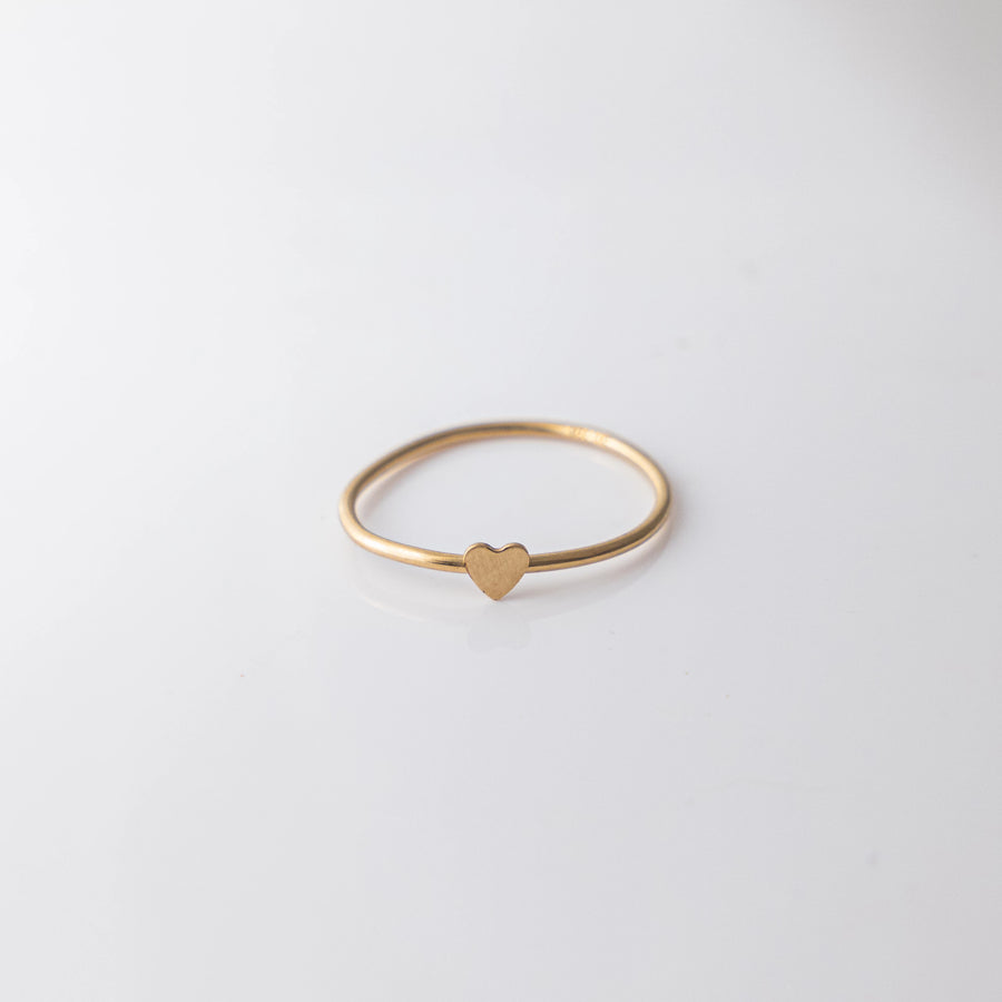 14K gold-filled heart stacking ring