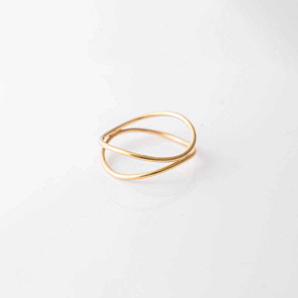 14K gold-filled double dome ring