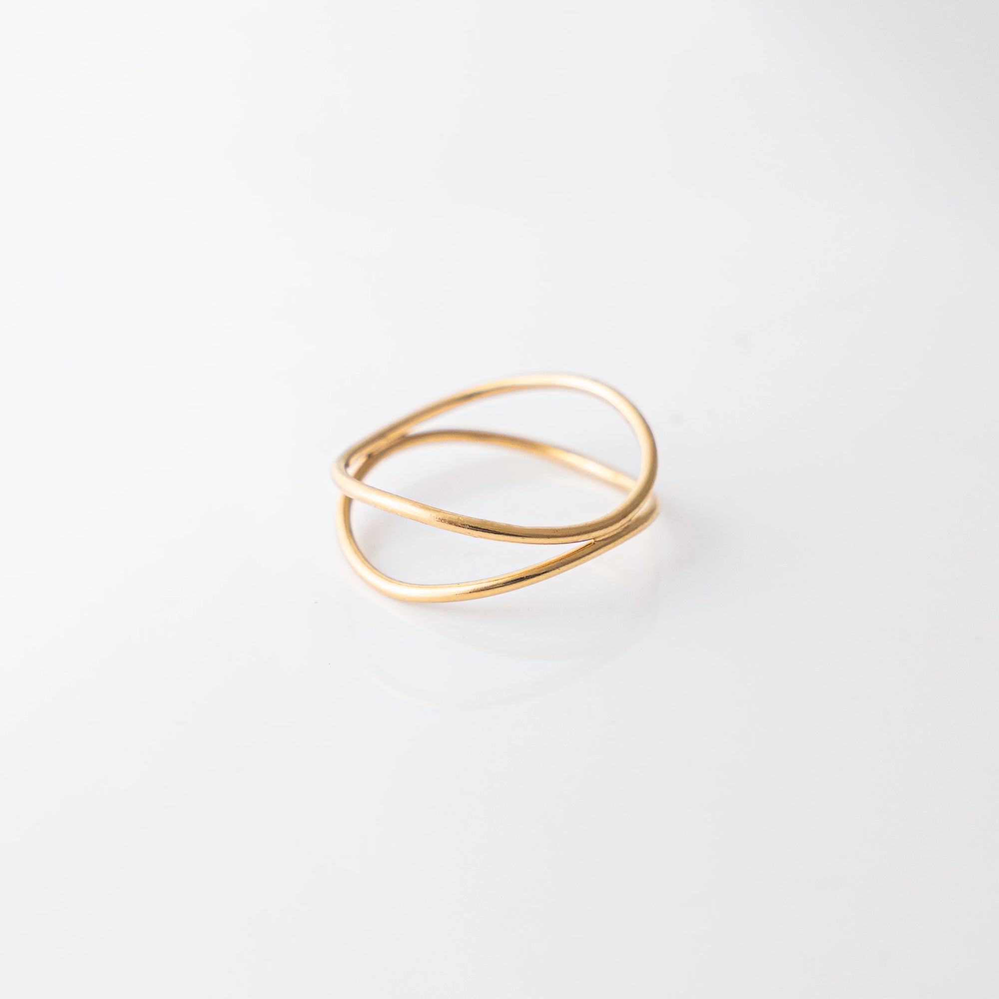14K gold-filled double dome ring
