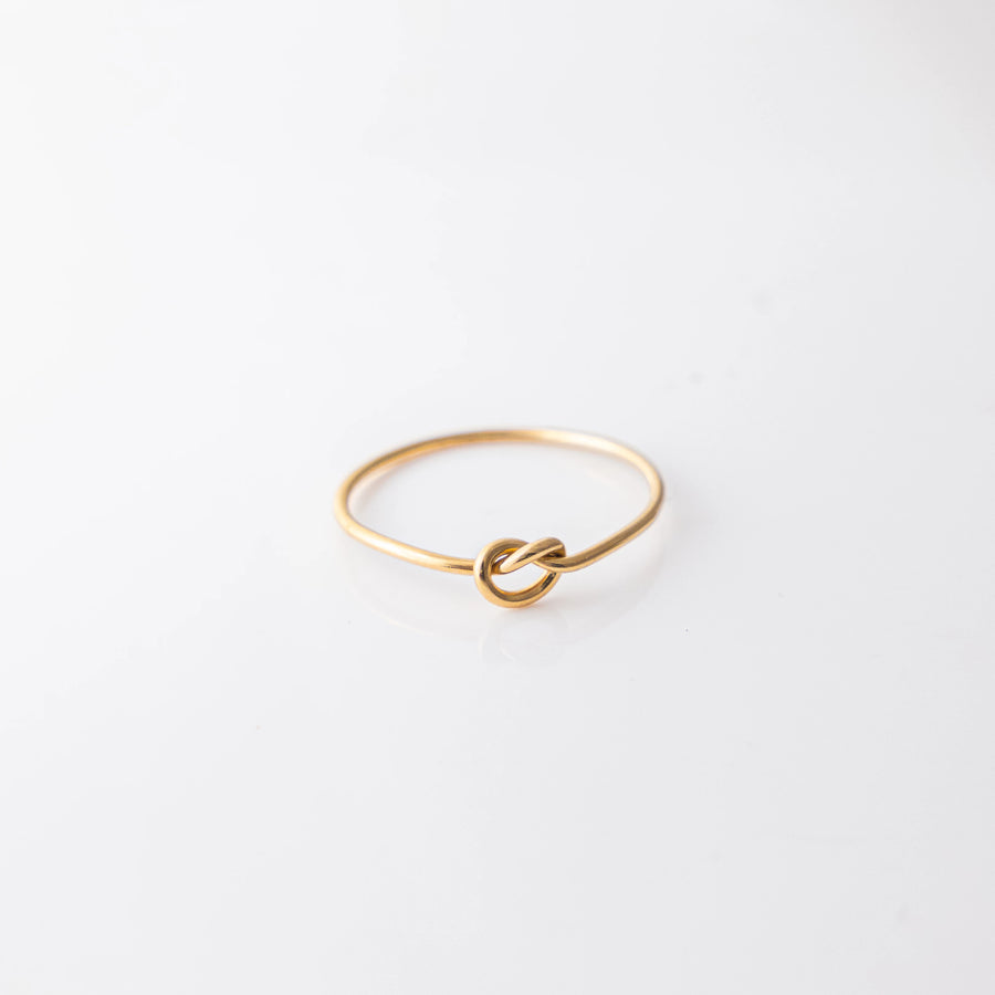 14K gold-filled friendship knot ring