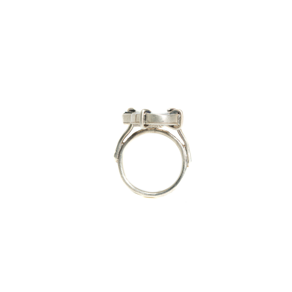 Australian Opal & Watermelon Tourmaline Double Ring — 2020