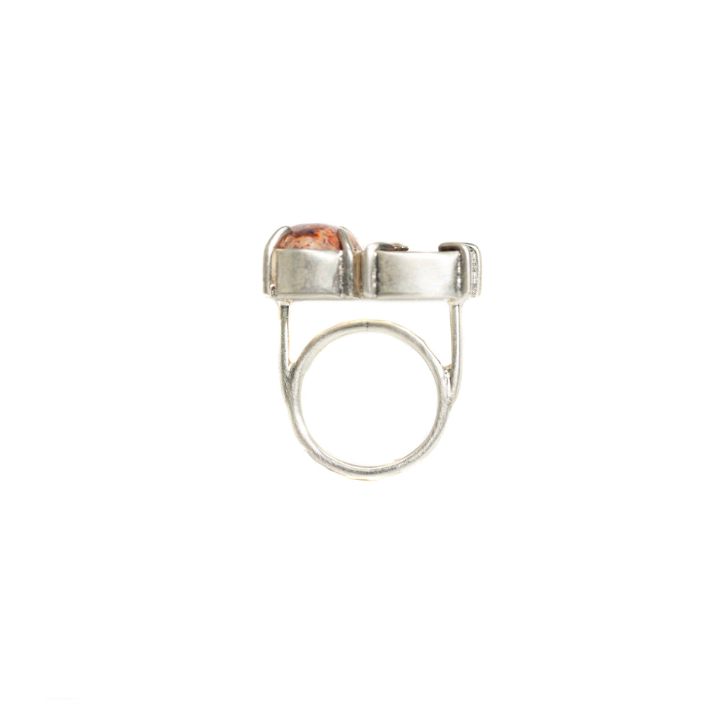 Boulder Opal & Geode Double-Stone Ring — 2020