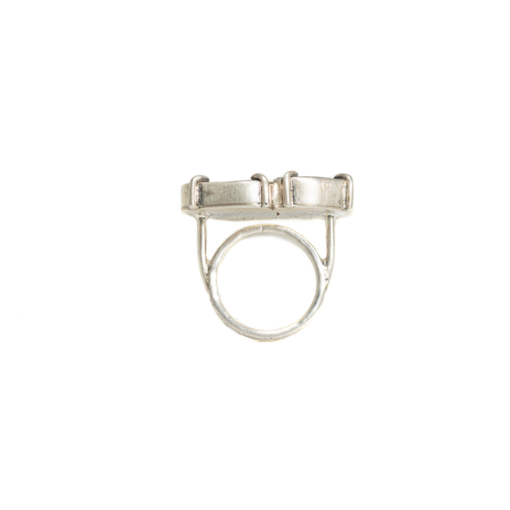Boulder Opal & Geode Double-Stone Ring No. 150 — 2020