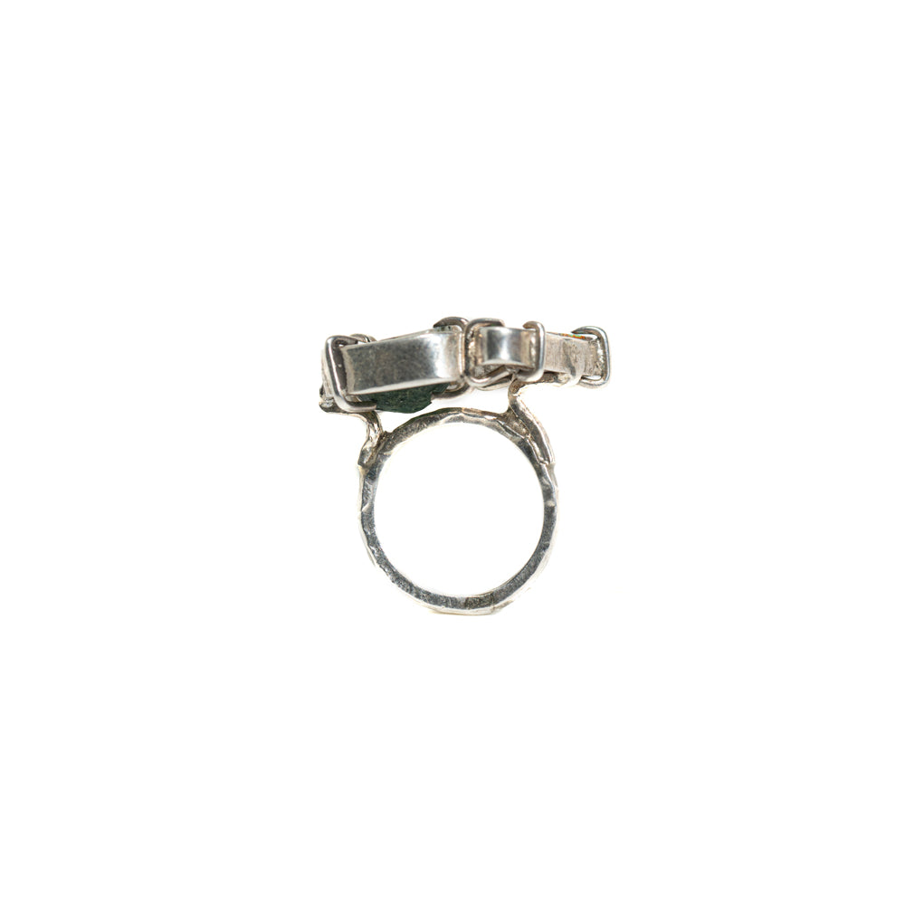 Boulder Opal & Geode Double-Stone Ring No. 155 — 2020