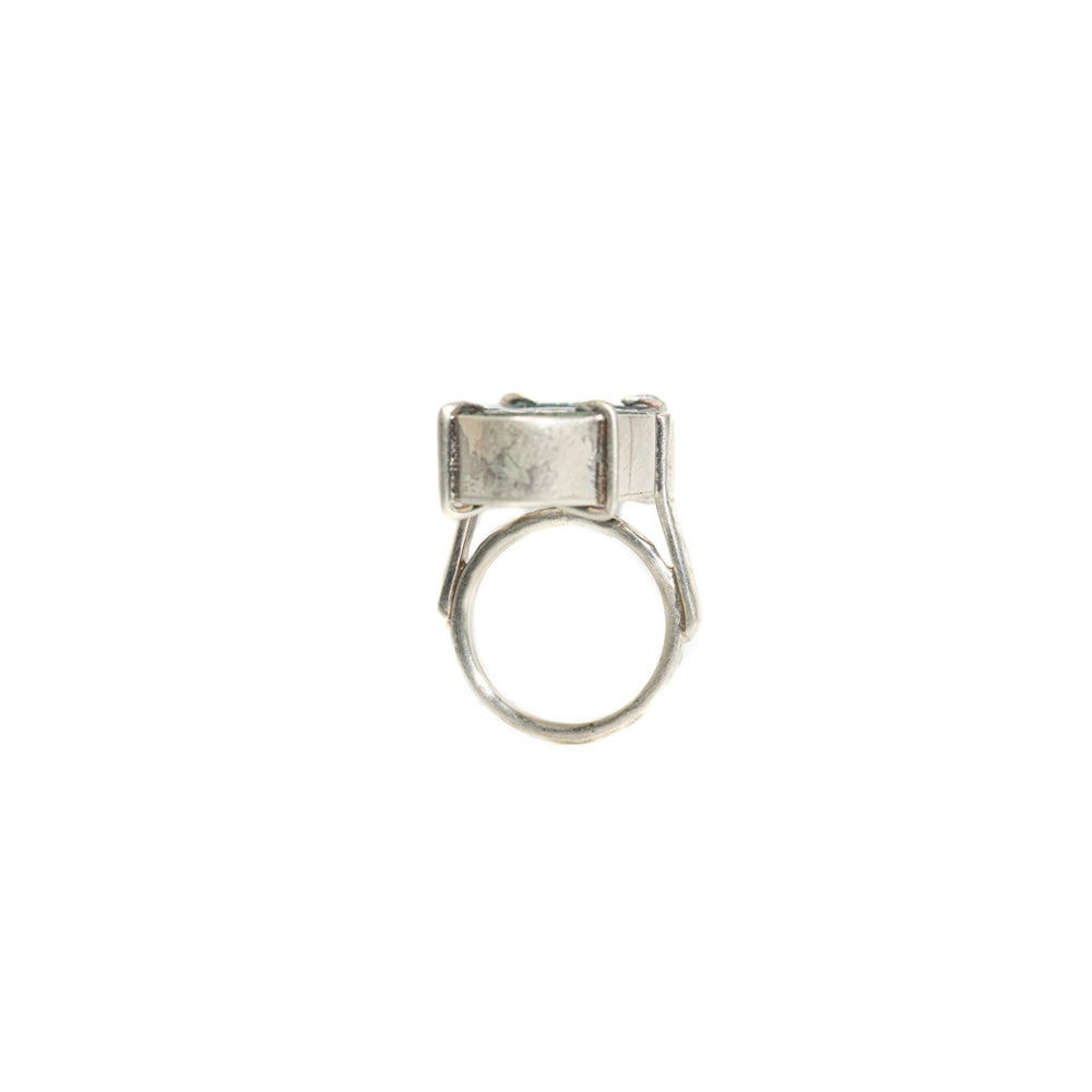 Black Geode Double-Stone Ring No. 156 — 2020