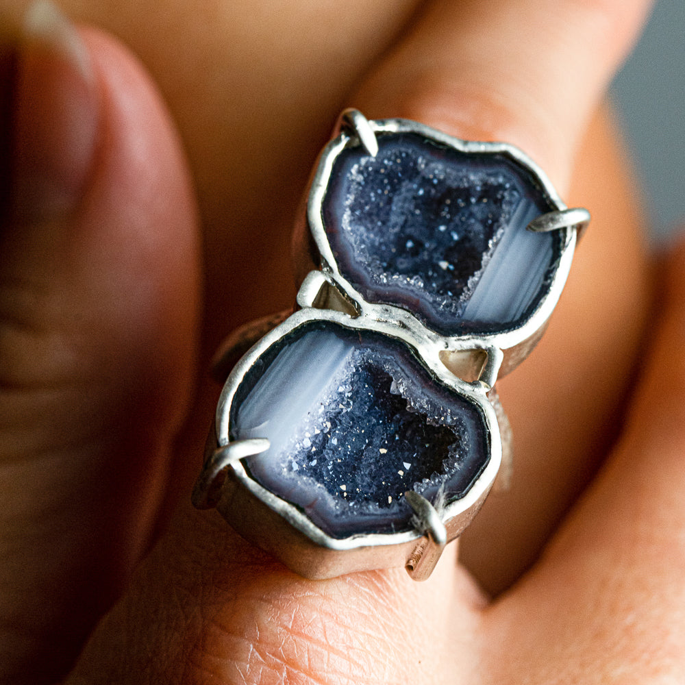 Blue Geode Statement Ring No. 161 — 2020