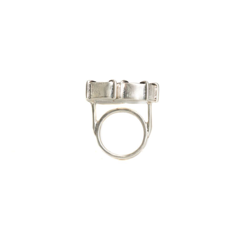 Red Geode Double-Stone Ring No. 166 — 2020