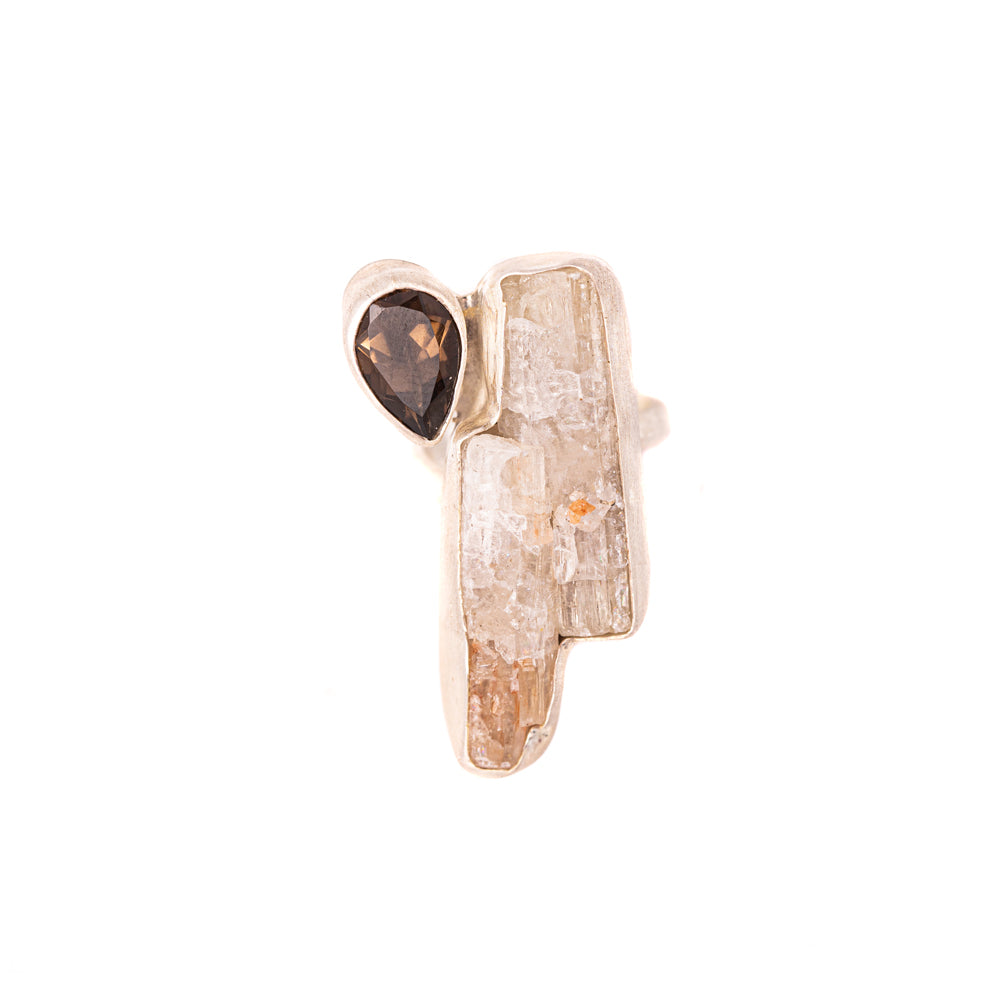 Quartz & Brown Tourmaline Multi-Stone Ring — 2020
