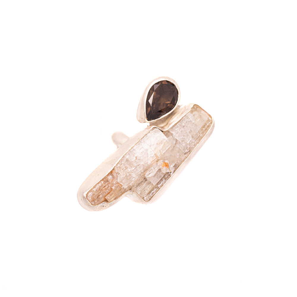 Quartz & Brown Tourmaline Multi-Stone Ring — 2020