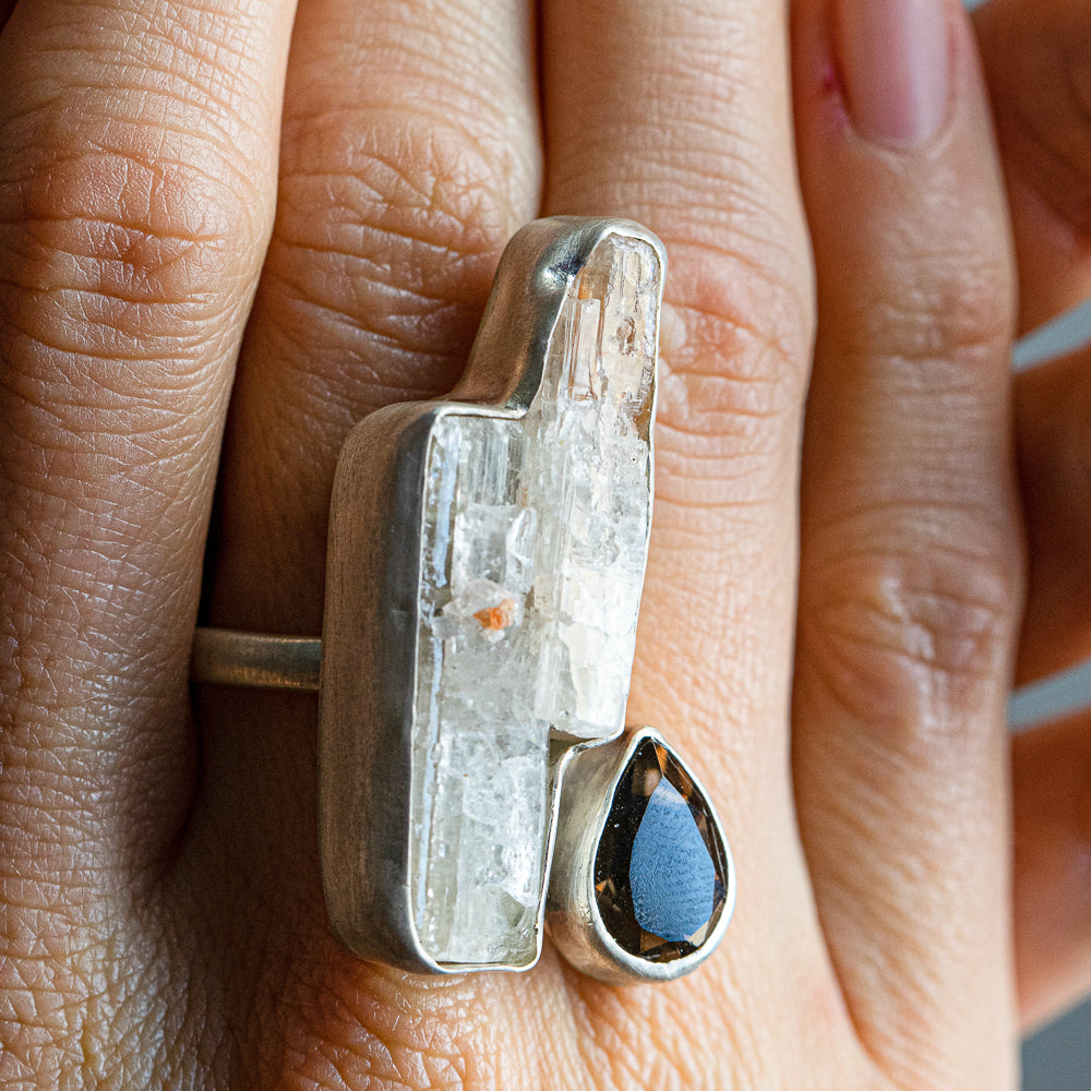 Quartz & Brown Tourmaline Multi-Stone Ring — 2020