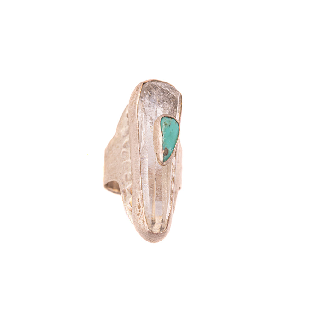 Quartz & Turquoise Double-Stone Ring — 2020