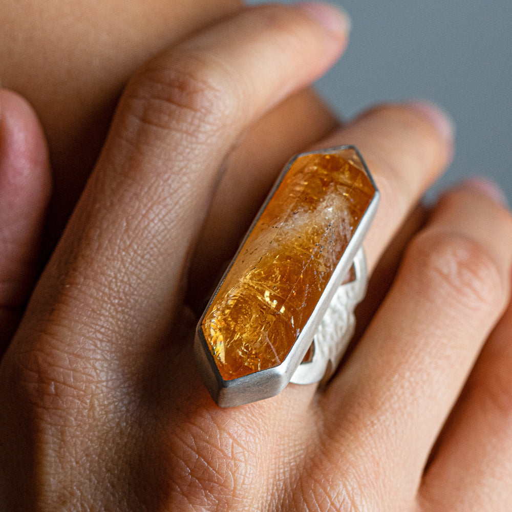 Orange Quartz Statement Ring — 2020