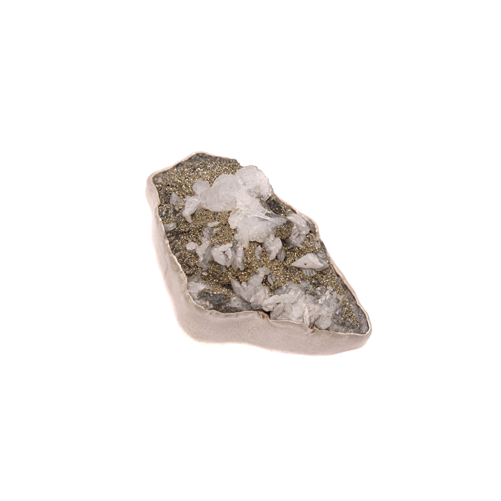 Quartz & Brown Tourmaline Double-Stone Ring — 2020