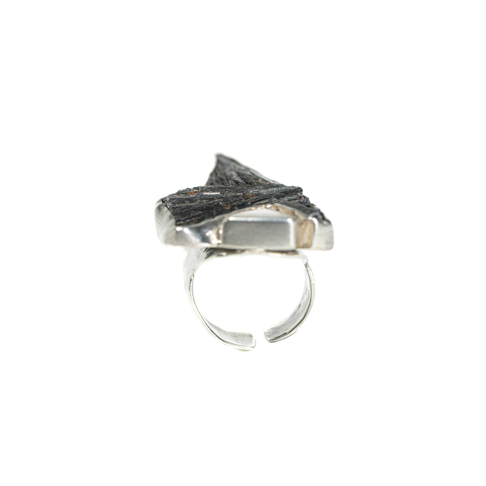 Black Kyanite & Moonstone Double-Stone Ring — 2020
