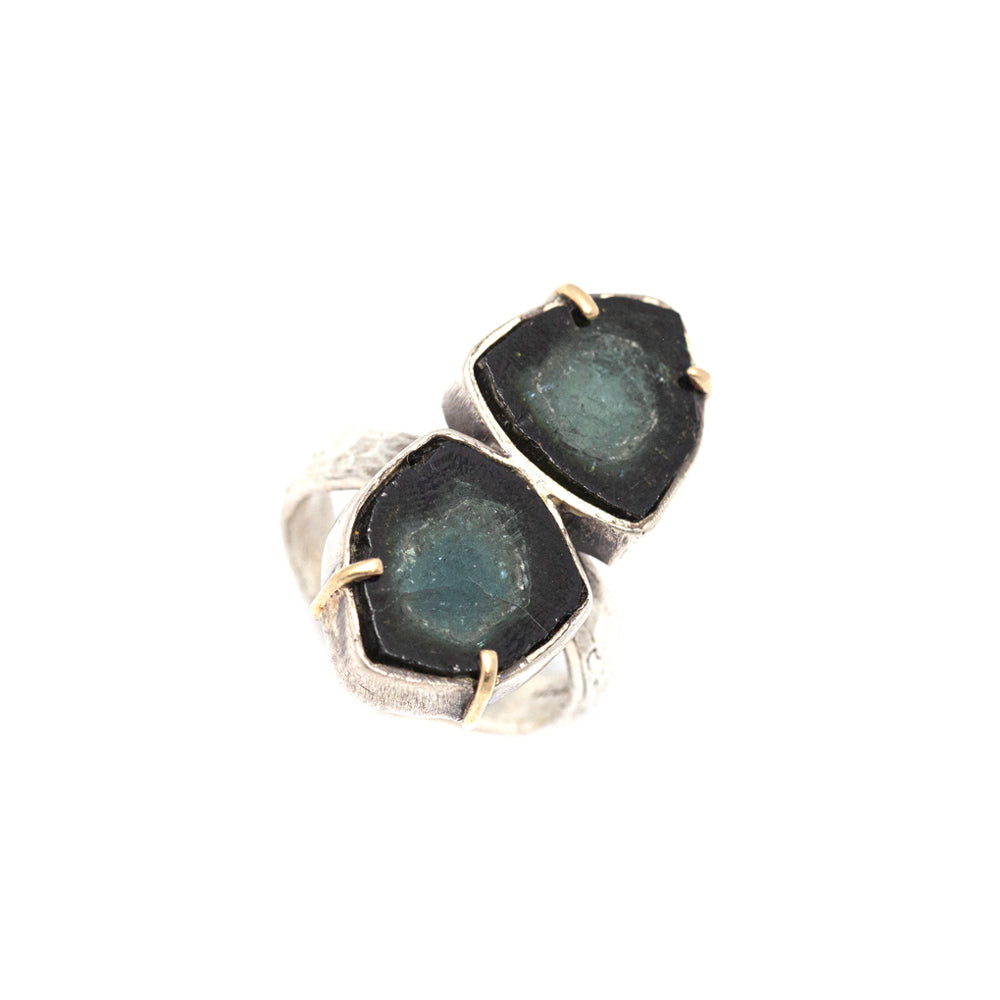 Watermelon Tourmaline Figure-Eight Ring — 2020