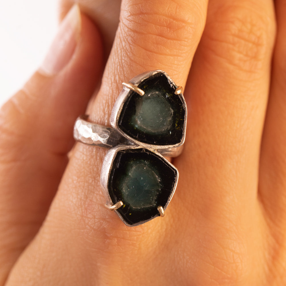 Watermelon Tourmaline Figure-Eight Ring — 2020