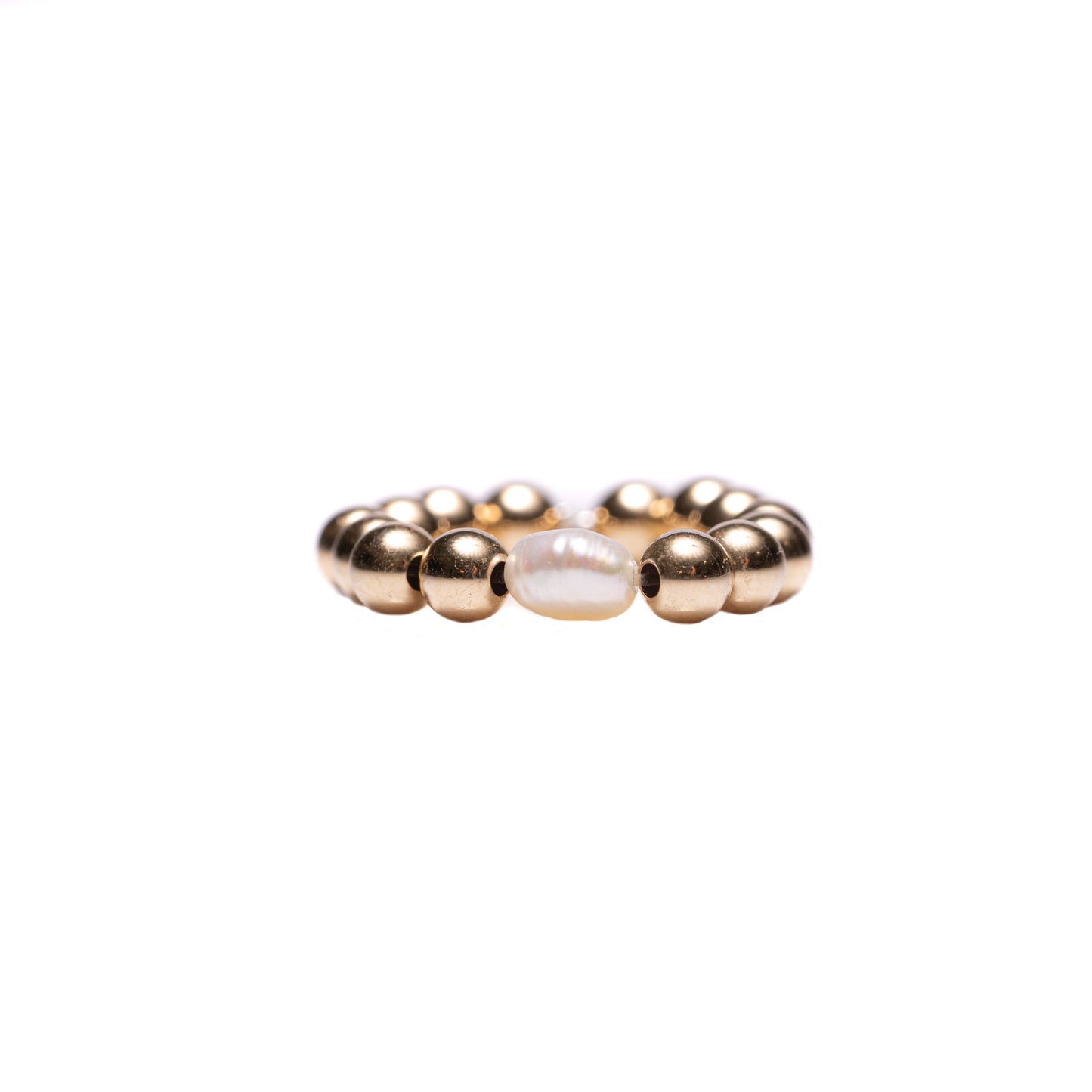 Japanese Pearl & 14K Gold Bead Ring — 2021