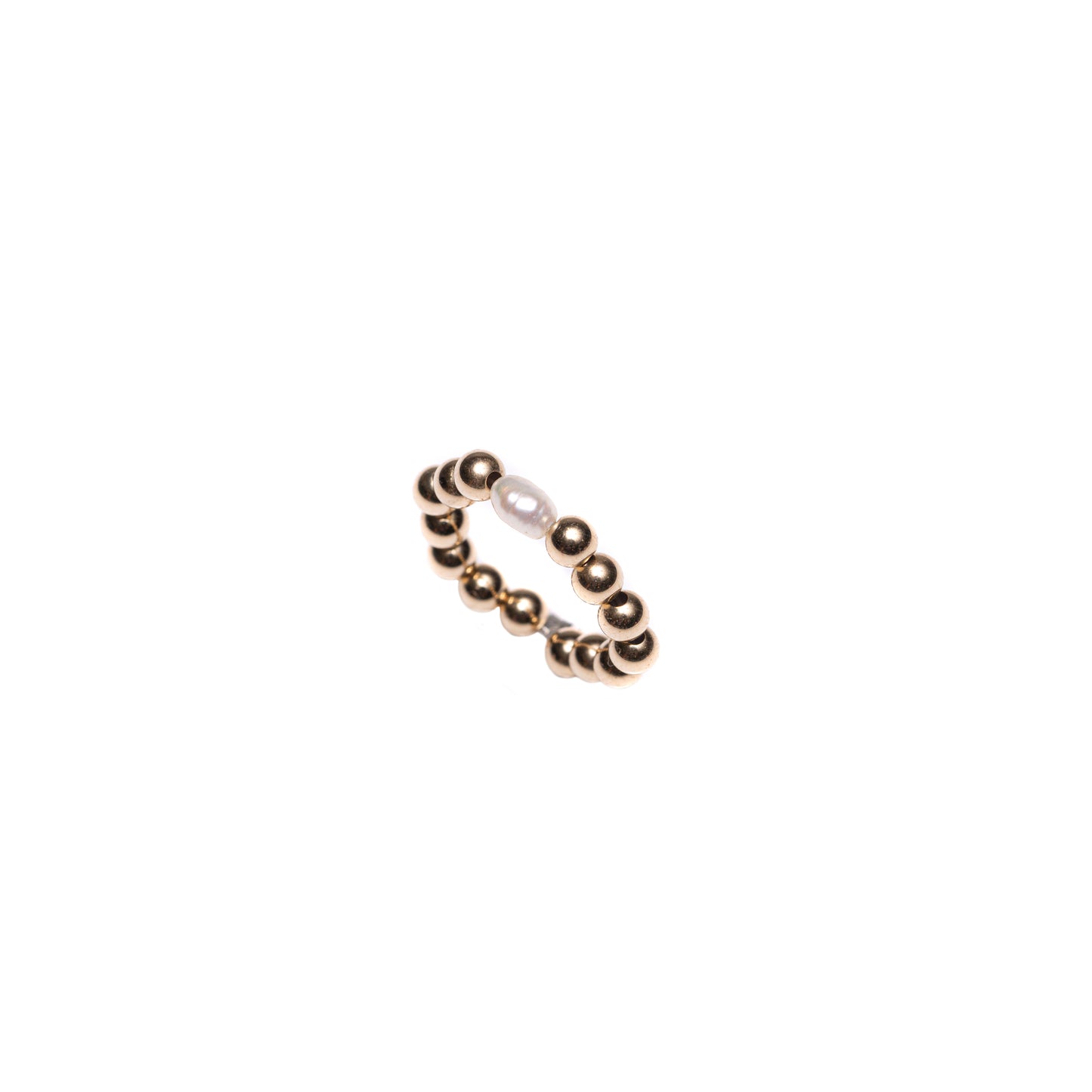 Japanese Pearl & 14K Gold Bead Ring — 2021